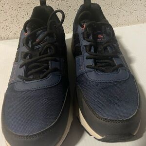 Dynamic Blue and Black Athletic Shoes